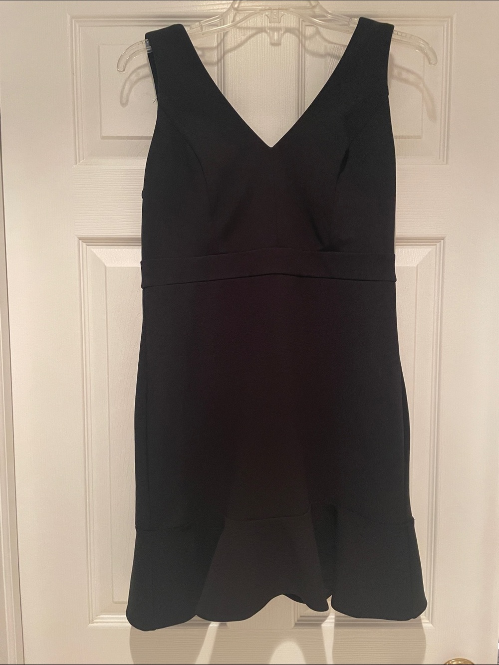 Aqua Black V-Neck Mini Dress